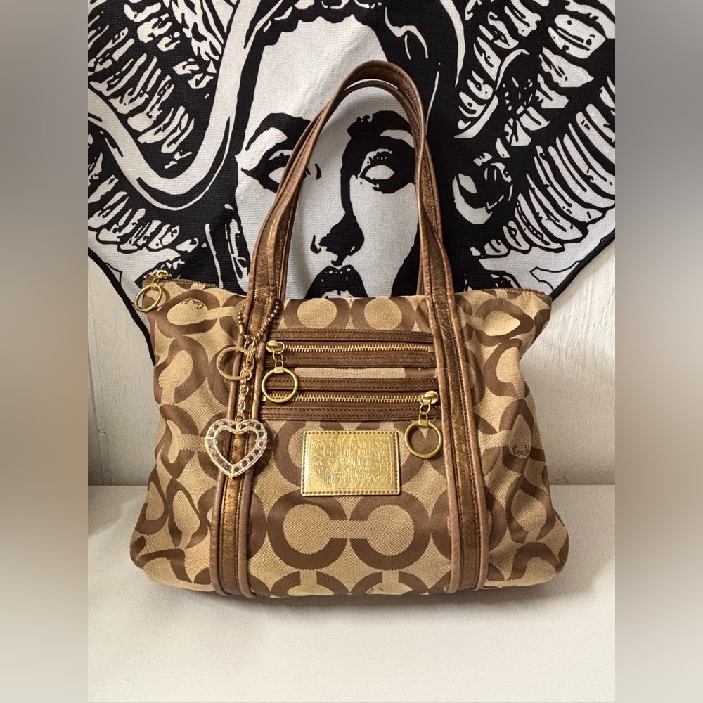 Coach Poppy Op Art Glam Tote bag